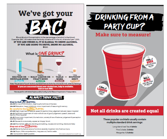 General BAC, Drink Sizes, and Party Cup Cards